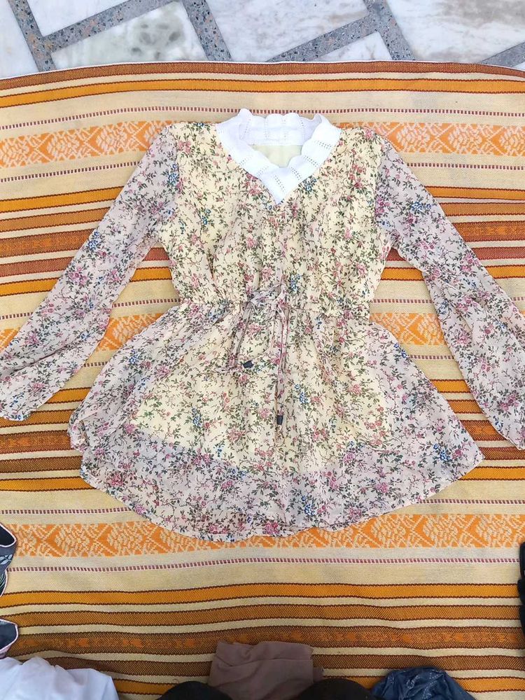 Beautiful Yellow Floral Top