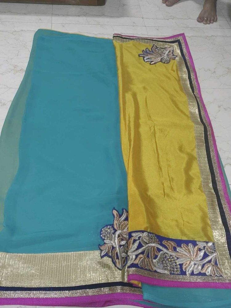 Elegant Embroidered Saree