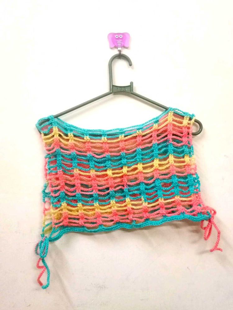 Colorful Crochet Crop Top