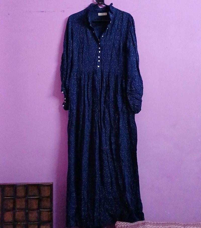 Elegant Navy Blue Maxi Dress