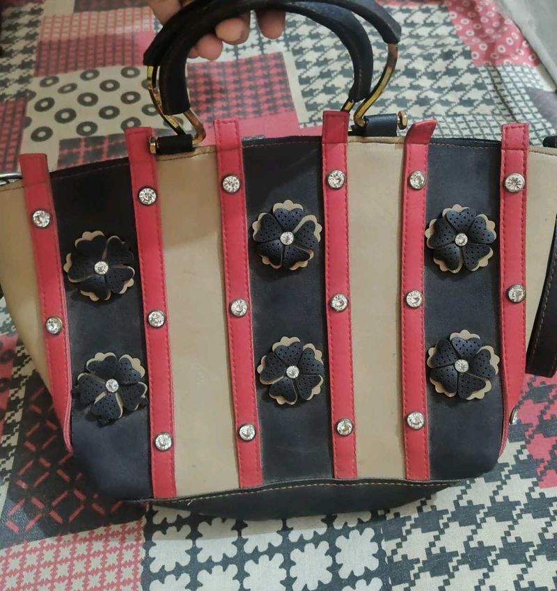 Floral Embellished Handbag