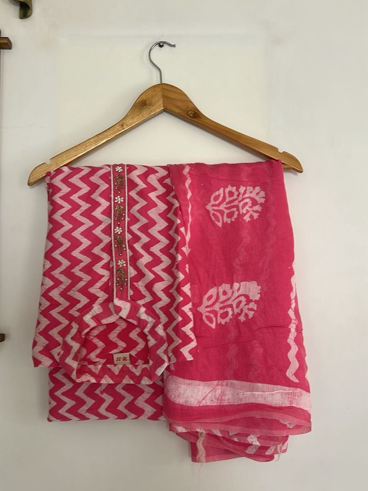 Pink Printed Kurta set