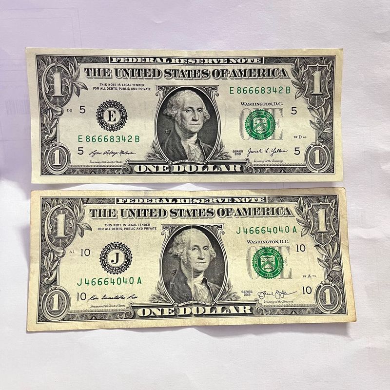 Semi Fancy One Dollar Bills Collectable