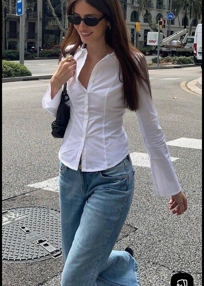 H&amp;M button down Y2K shirt