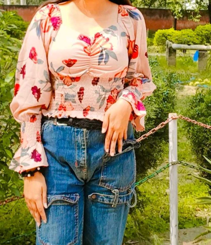 Flower Print Top