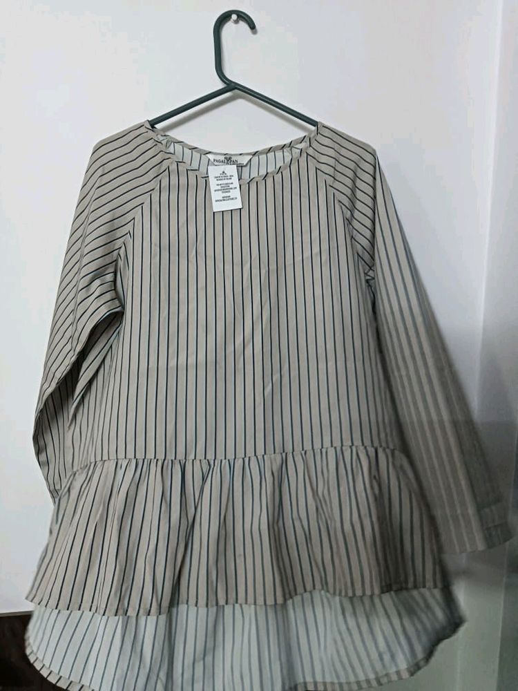 Crinched West Stylish Multi Colour Top