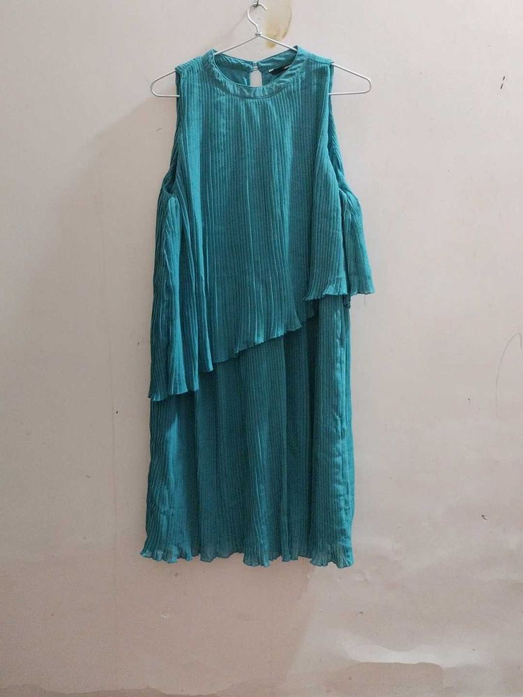 Teal Asymmetric Dress