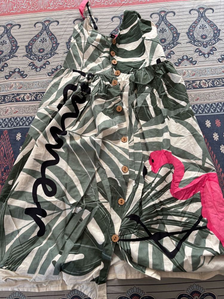 Tropical Print Sundress