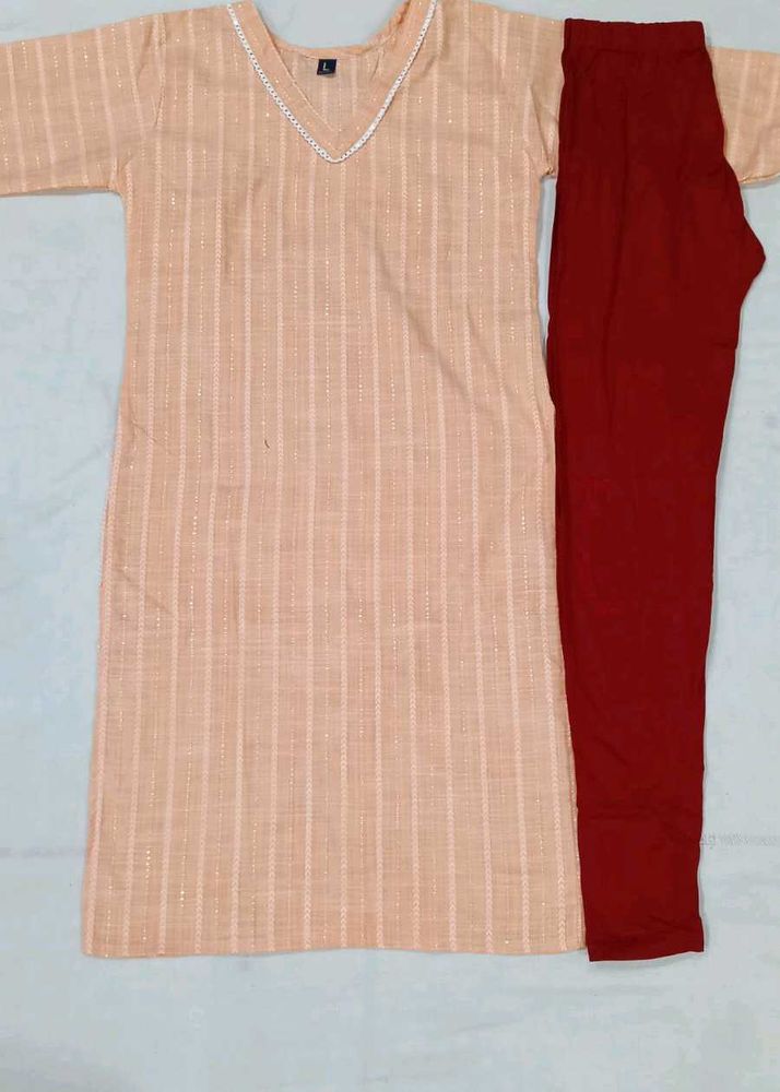 Rayon kurti and leggings