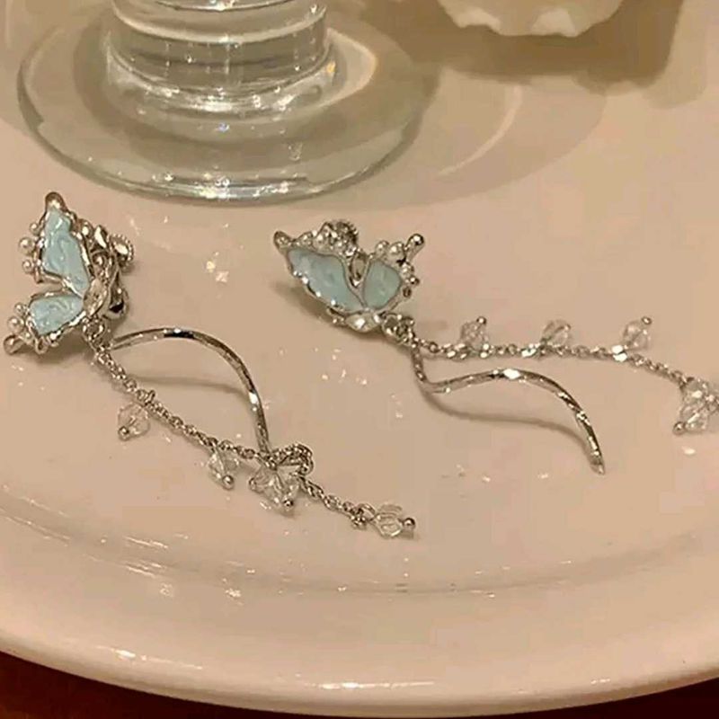 Butterfly Rhinestone Earrings