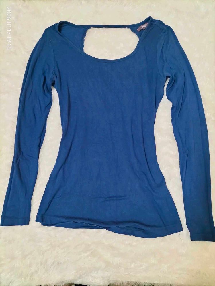 Blue Long Sleeve Top