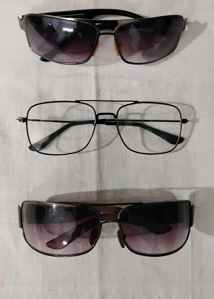 🔥 Set of 3 Premium Sunglasses + Clear Specs |