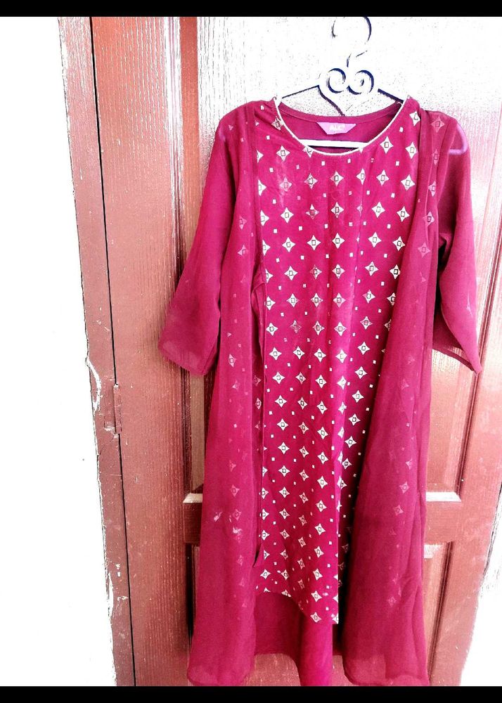Party Wear Kurta With Shrug