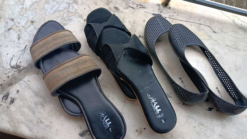 Combo! Pack Of 2 Footwear And 1 Free Bellies.