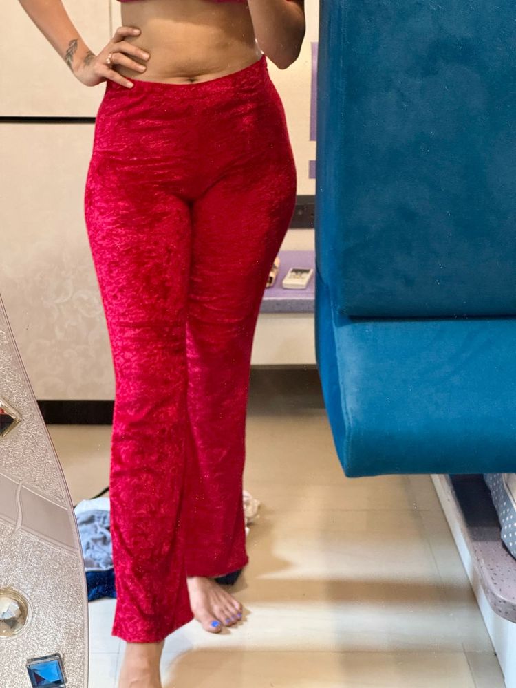 Red Velvet Pants