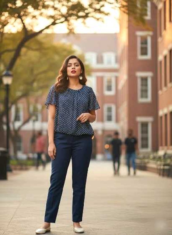 Elegant Polka Dot Top