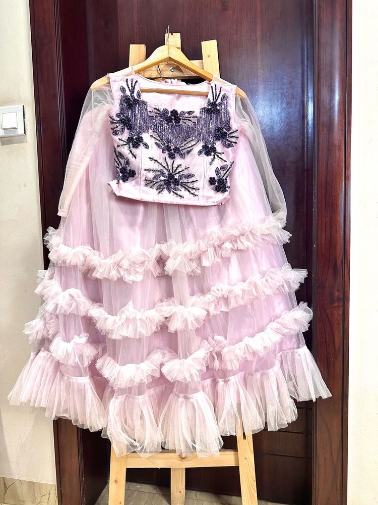 Elegant Hand Embroidered Lehenga Choli Set