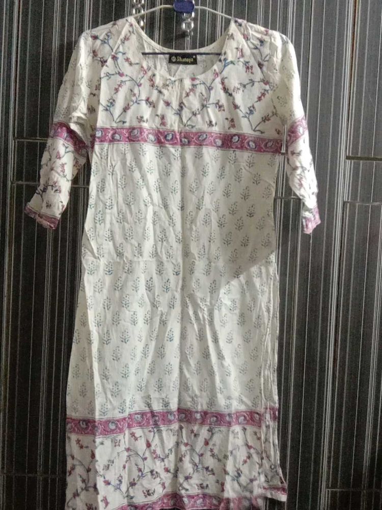 Cotton Kurti With Dupatta