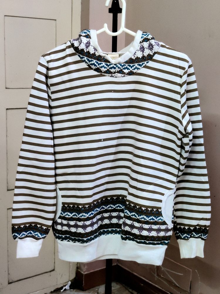 💥BUY1GET1💥 women&#39;s imported striped sweatshirt with a Fair Isle hooded sweatshirt
