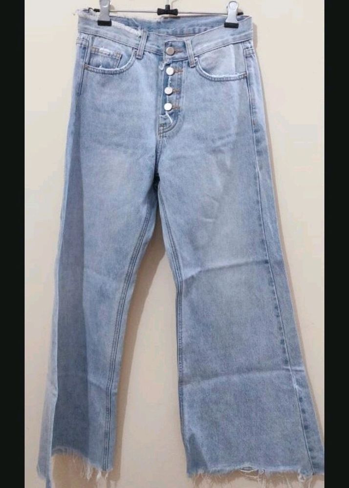 High waist flare jeans made with soft eco friendly