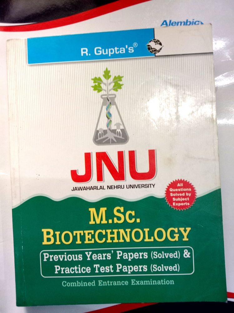 JNU MSC Biotechnology Entrance Exam Book With Previous Years Papers(Solved)