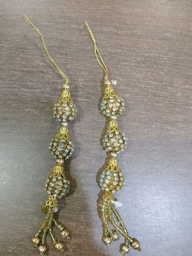 Golden Metal Blouse Danglers
