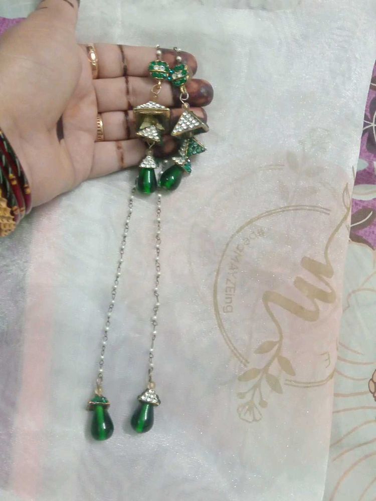 Green Drop Earrings