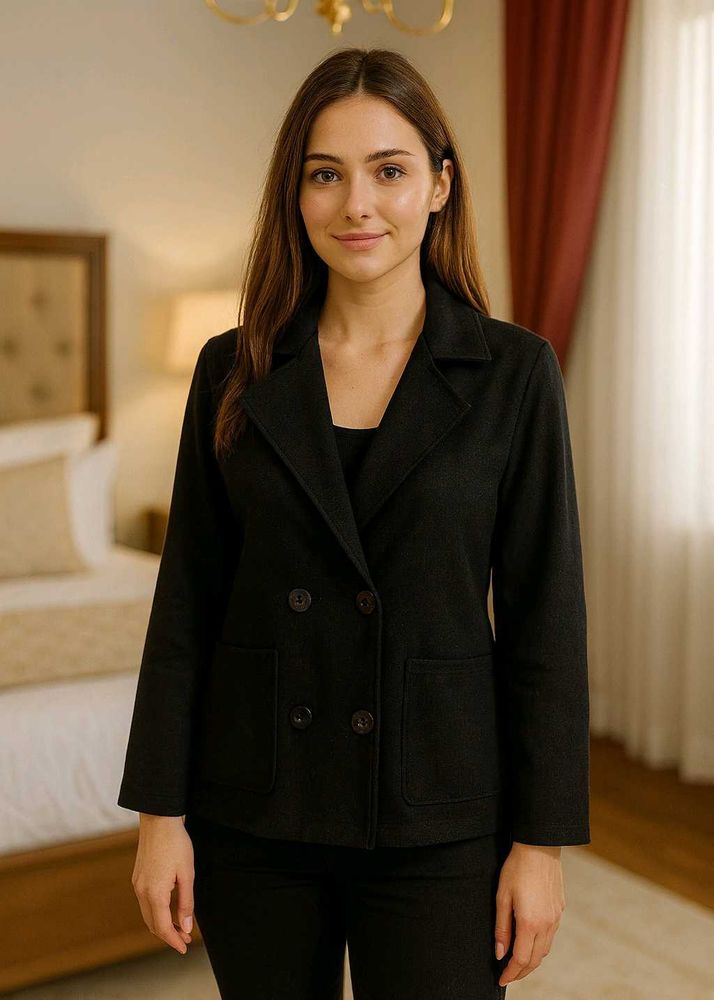 🇳🇿💫💗Chic Black Double-Breasted Blazer
