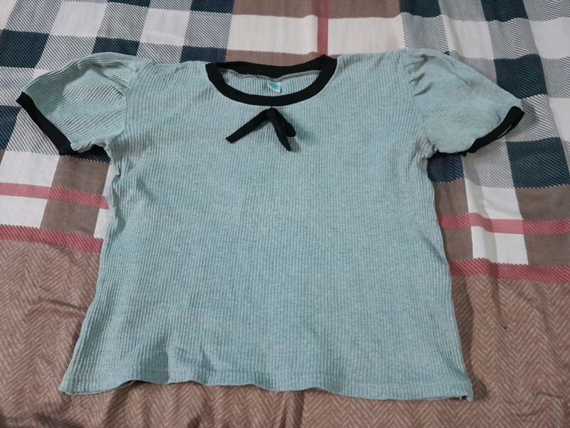 Grey Crop Top