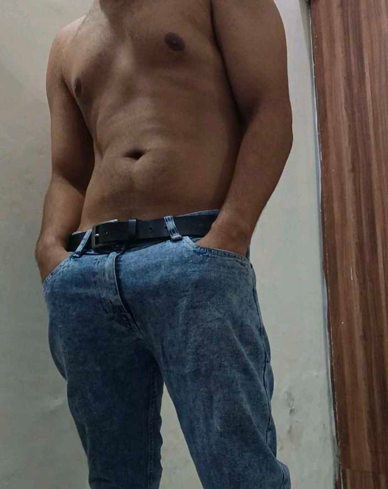 Acid Wash Blue Jeans For Men