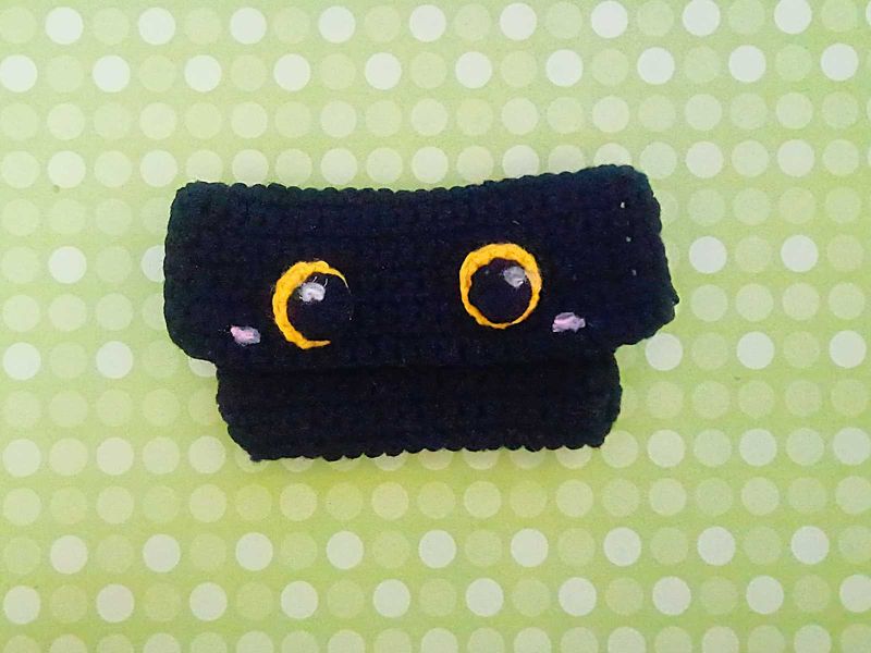 Crochet Black Cat Pouch