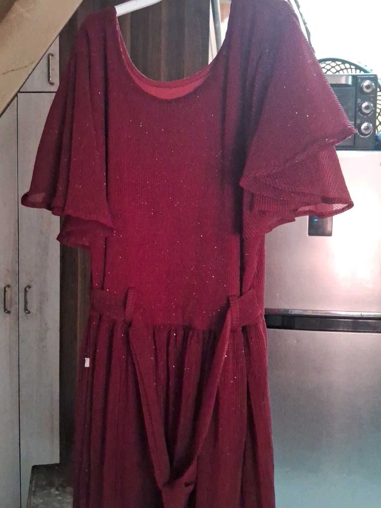 Burgundy Sparkle Dress