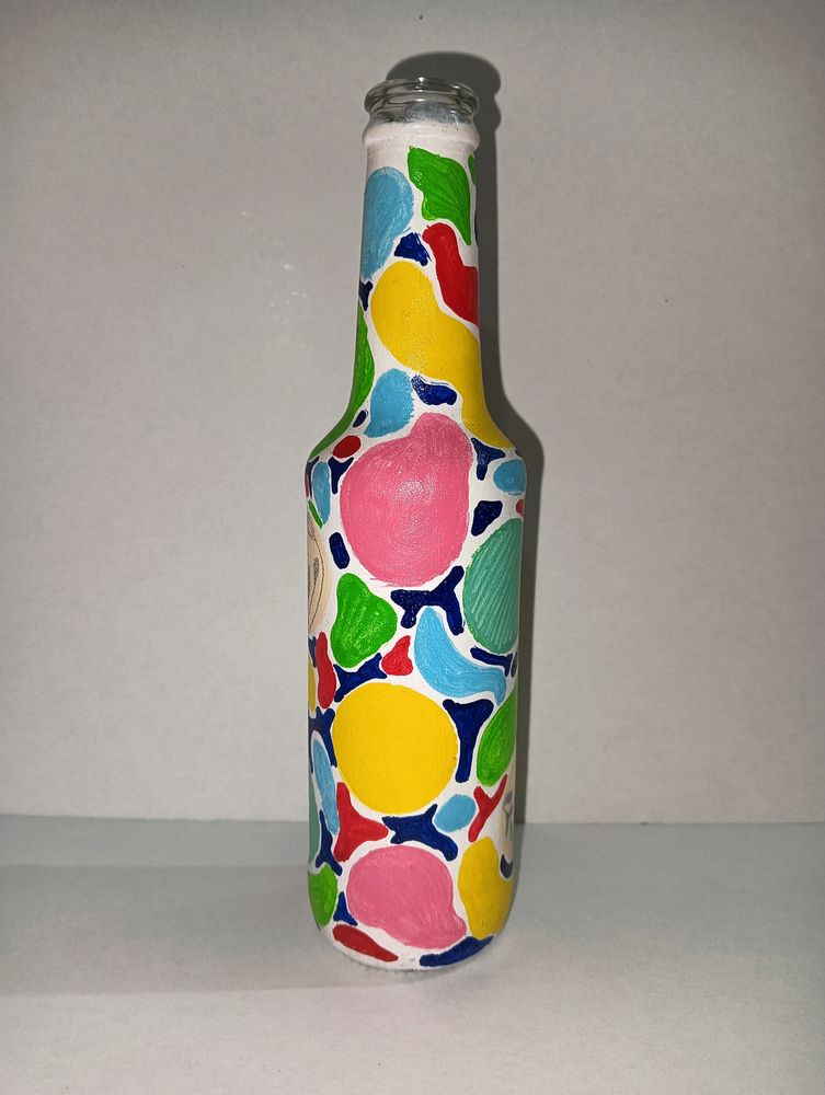 Hand Painted Glass Bottle