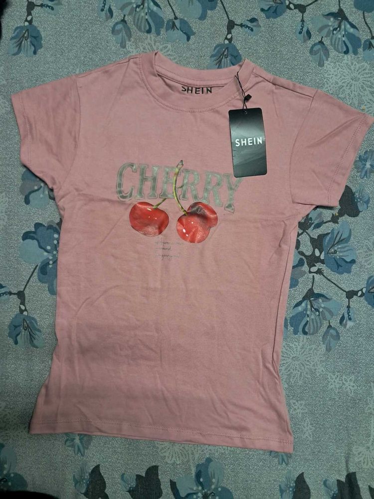 Shein Cherry Graphic Tee