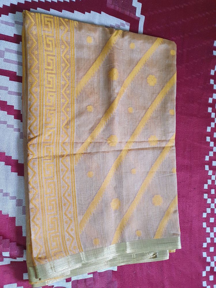 Golden And Mustard Saree