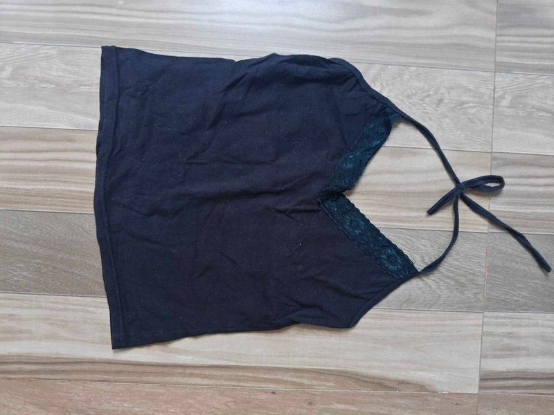 Lace Trim Halter Top