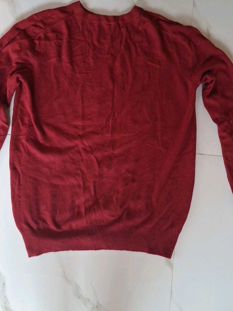 Burgundy Knit Sweater
