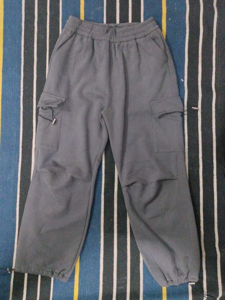 Grey Cargo Joggers