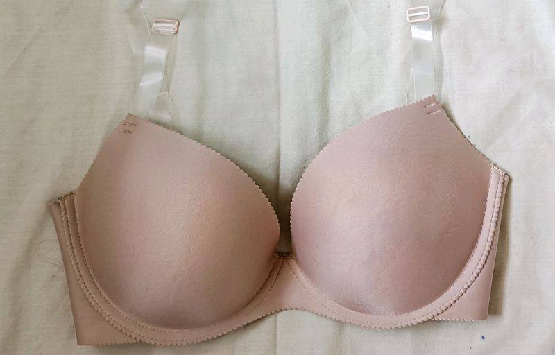 Susie Nude Scalloped Wired Padded Bra 36B