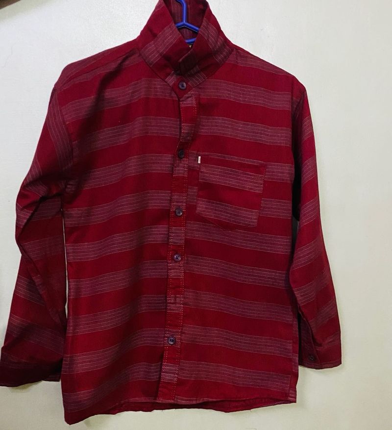 Striped Maroon Shirt