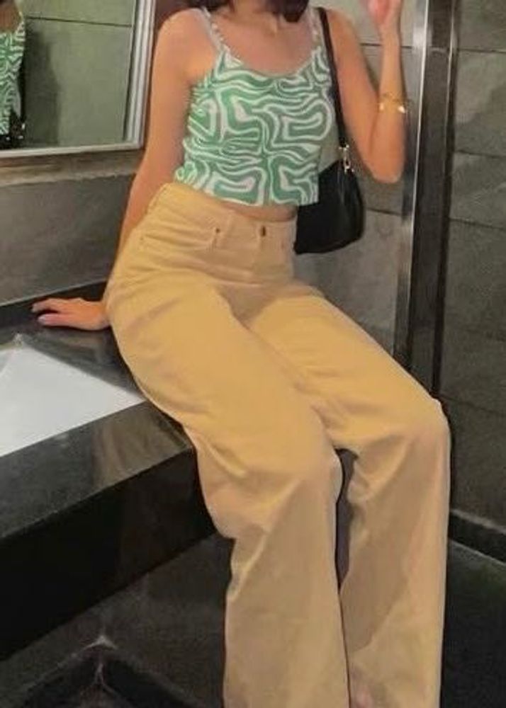 Green Pattern Tank Top