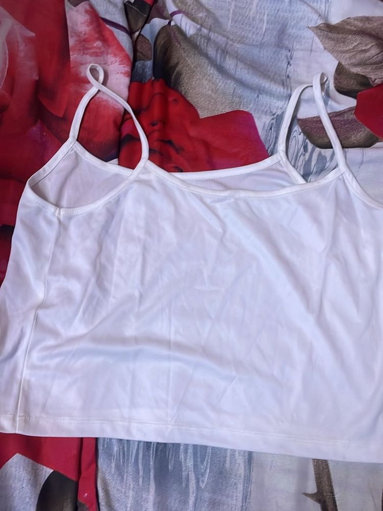 White Basic Crop Top