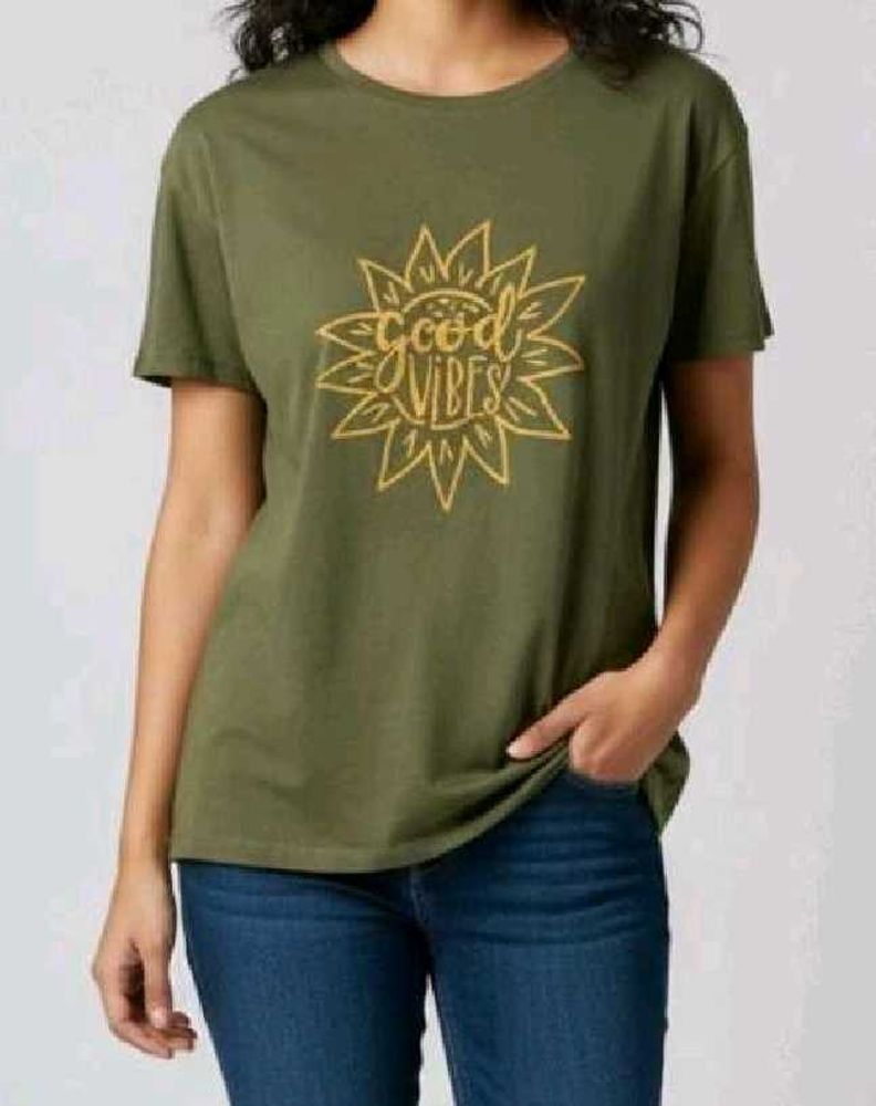 Olive Good Vibes Tee