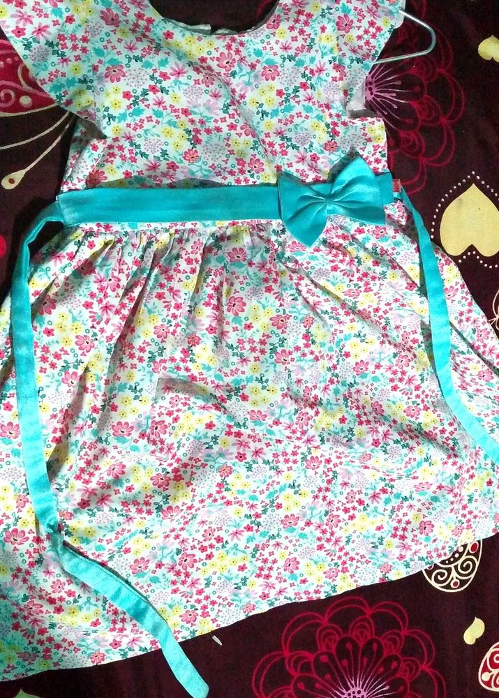 Floral Print Gown Frock