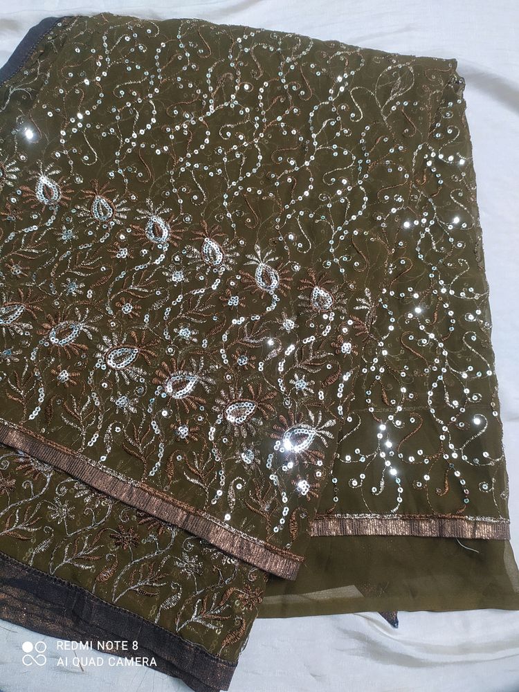 Chamki Work Saree