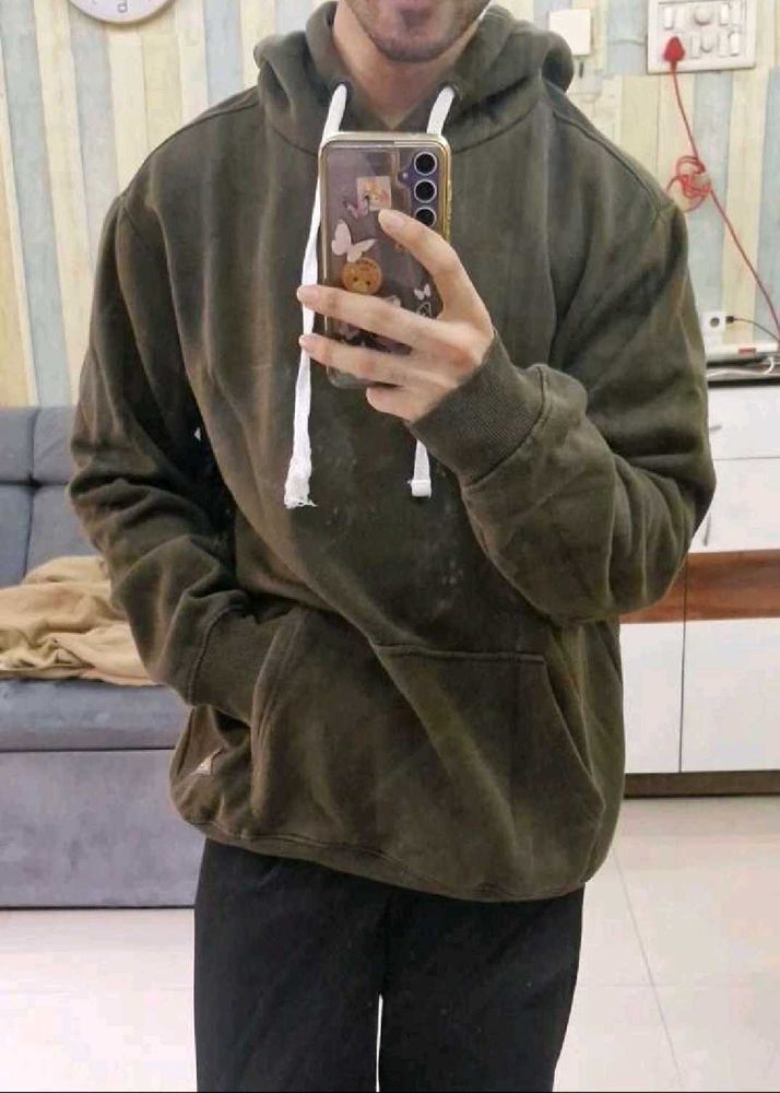 Comfortable Olive Green Hoodie