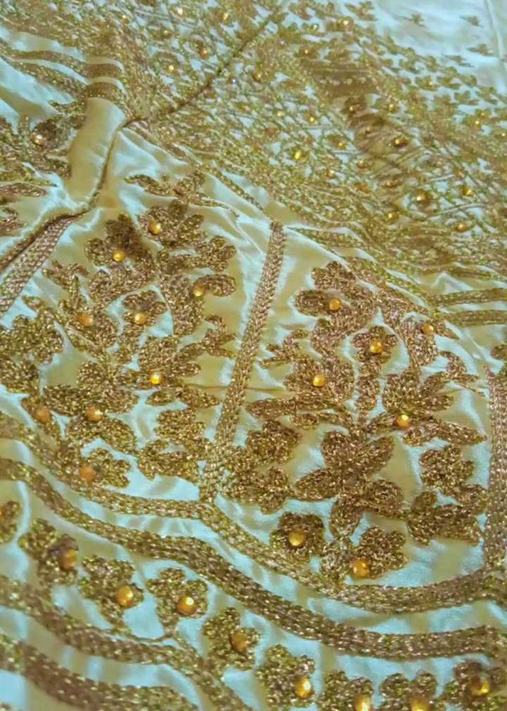 Elegant Gold Embroidered Fabric