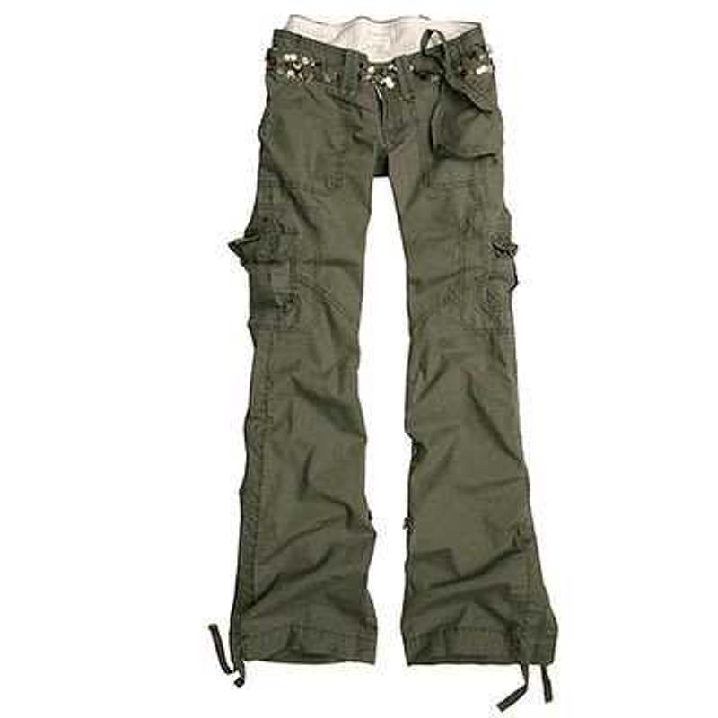 Solid Colored Women&#39;s Cargos