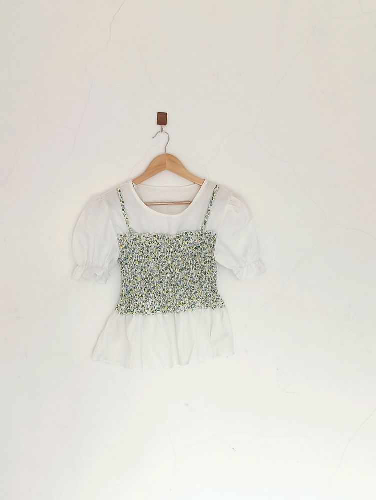 Semi Formal Korean Tops For Women + Net Top