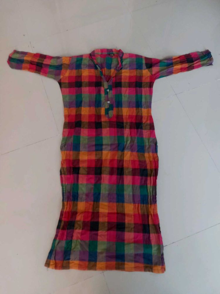 Colorful Checked Kurta